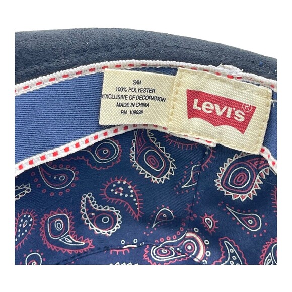Levi’s Black Fedora Hat Black/White Banded Size S-M - Picture 5 of 5